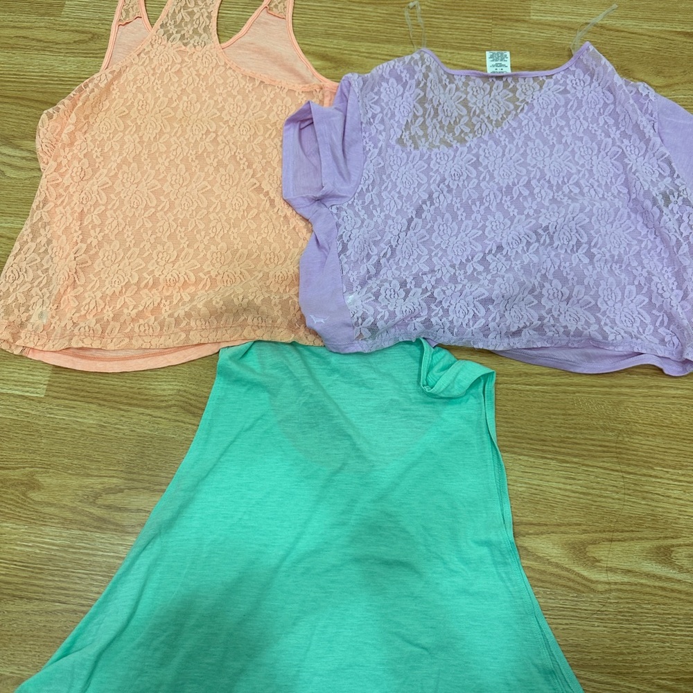 PINK Victoria’s Secret Tank and Shirt Bundle (Size XS-L) (NWOT)